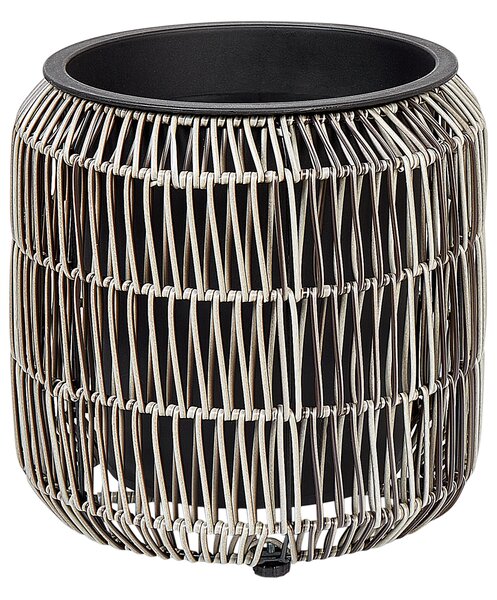 Kétdarabos virágcserép szett BRODIEA PE Rattan 26/45 cm Világosbarna