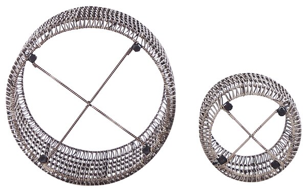 Kétdarabos virágcserép szett BRODIEA PE Rattan 26/45 cm Világosbarna
