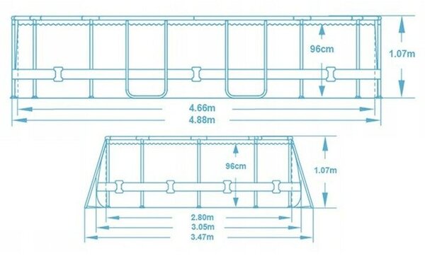 Bestway kerti medence kerettel 488 x 305 x 107 cm 12 az 1-ben 56946