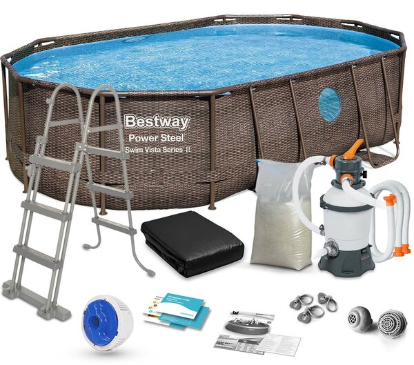 Bestway kerti medence kerettel 488 x 305 x 107 cm 12 az 1-ben 56946