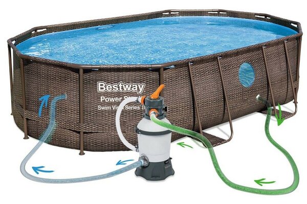 Bestway kerti medence kerettel 488 x 305 x 107 cm 12 az 1-ben 56946