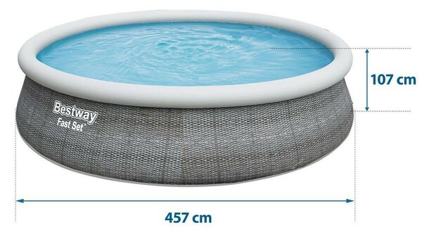 Bestway 457 x 107 cm-es kerti felfújható medence szett