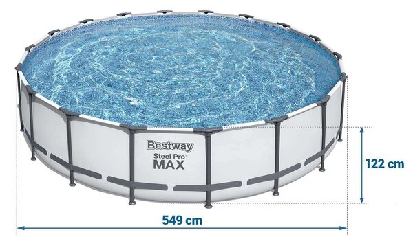 Bestway Istria Fémvázas medence, kiegészítőkkel 549x122cm (FFA 149)