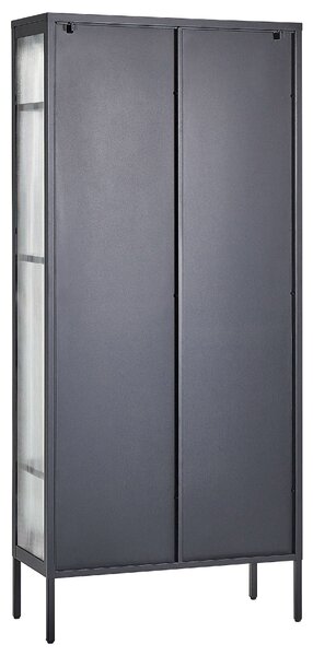 Üveges vitrin FOXTON 80 cm Fém Fekete