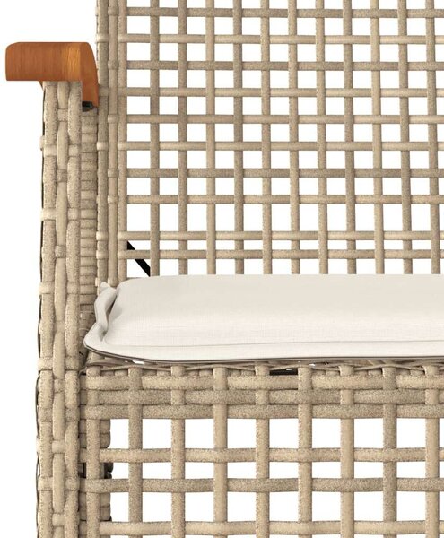 VidaXL Polyrattan Kerti Étkezőgarnitúra - 5 részes - Bézs