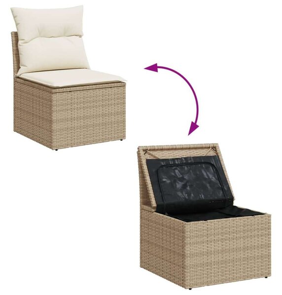 VidaXL Polyrattan Kerti Ülőgarnitúra - 11 részes - Bézs