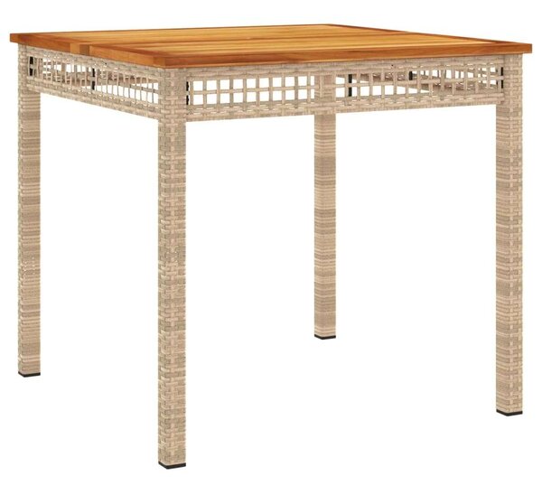 VidaXL Polyrattan Kerti Étkezőgarnitúra - 5 részes - Bézs