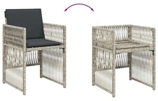 VidaXL Polyrattan Kerti Étkezőgarnitúra - 9 részes