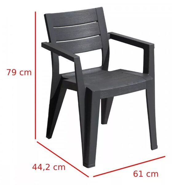 Amari Large 6+1 kerti bútor garnitúra szett kőris-grafit