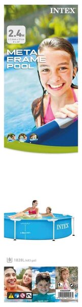 Intex 244 x 51 cm-es Fémvázas Kerek Úszómedence