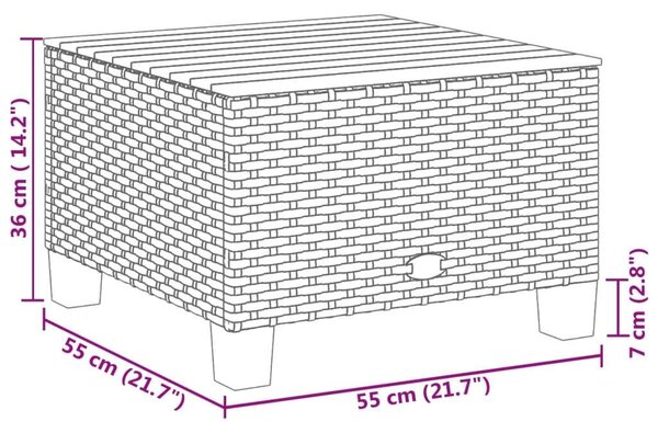 VidaXL Polyrattan Kerti Ülőgarnitúra - 11 részes - Fekete
