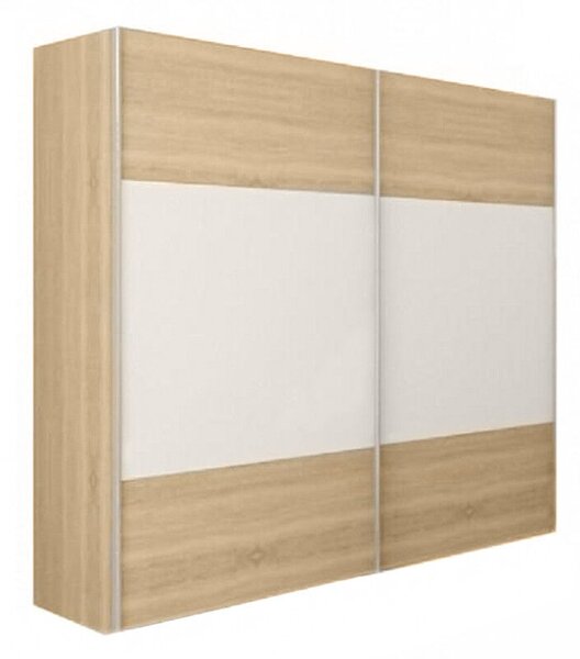 Hálószoba garnitúra (ágy 180x200 cm), tölgy sonoma/fehér, GABRIELA NEW