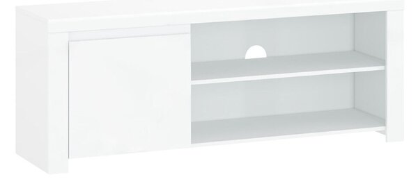TV asztal 1D/160, fehér fényes, LINDY