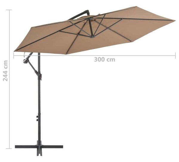 VidaXL Karos Napernyő - Bézs - 300 cm