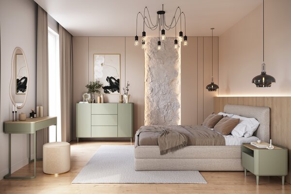 Elivo fiókos fémvázas konzolasztal 110 cm - eukaliptusz / baltic dune tölgy