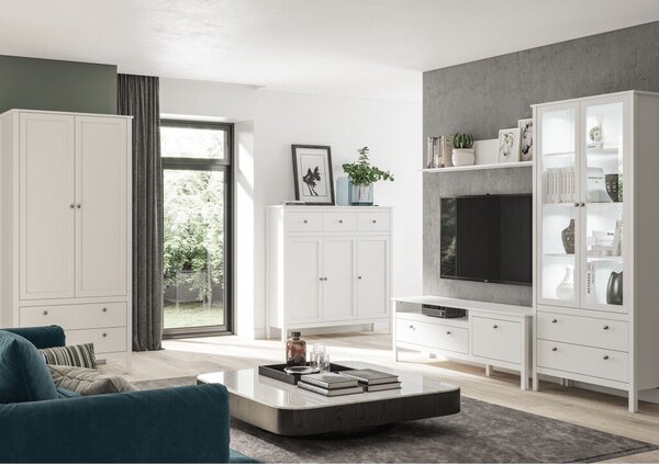Vitrin 2W2S, fehér, OLJE