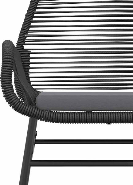 VidaXL 5 részes fekete polyrattan üveg kerti étkezőgarnitúra párnákkal