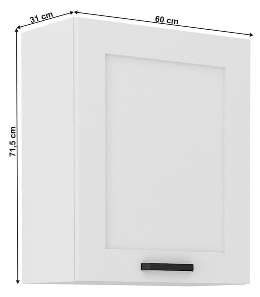 Felső szekrény, fehér, LULA 60 G-72 1F