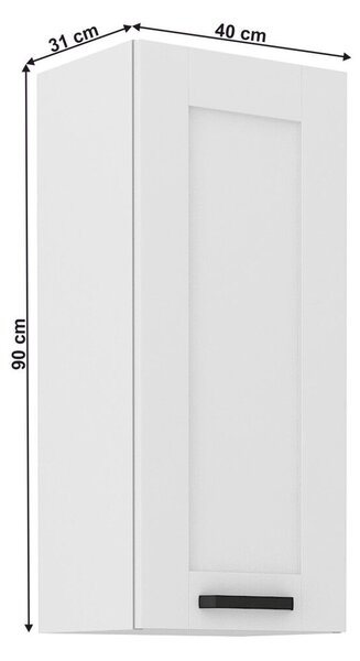 Felső szekrény, fehér, LULA 40 G-90 1F