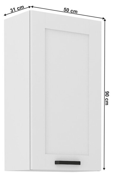 Felső szekrény, fehér, LULA 50 G-90 1F
