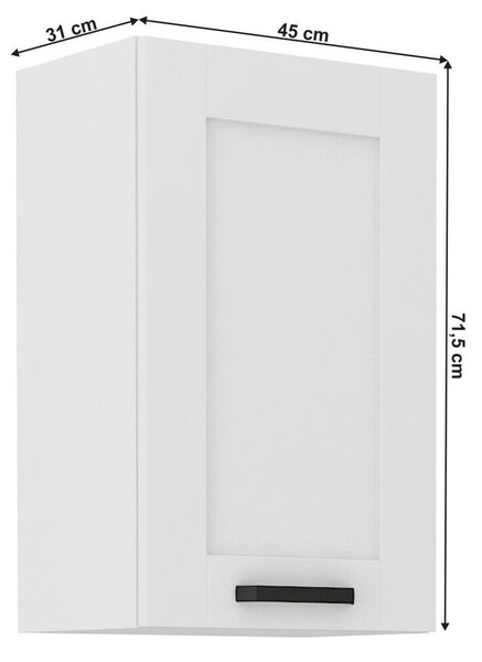 Felső szekrény, fehér, LULA 45 G-72 1F
