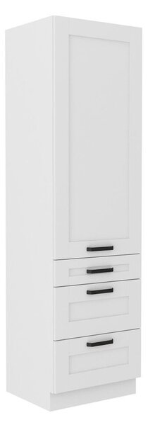 Magas szekrény, fehér, LULA 60 DKS-210 3S 1F