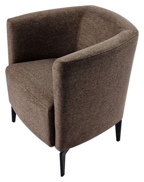 Design fotel, barna/fekete, KAPY