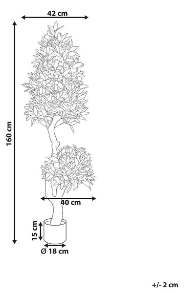 Műnövény LAURELE 160 cm Zöld