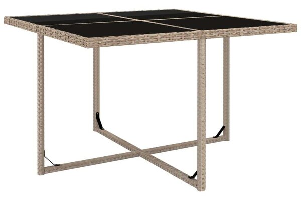 Polyrattan Kültéri Étkezőszett - Bézs - 5 részes