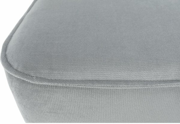 Modern puff, világosszürke/dió, RUFINO 3 NEW