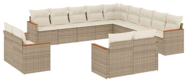 VidaXL Polyrattan Kerti Ülőgarnitúra - 13 részes - Bézs