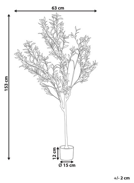 Műnövény OLIVE TREE 153 cm Zöld