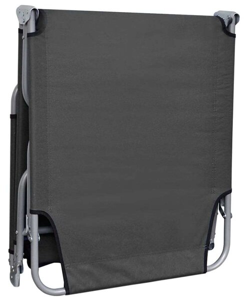 VidaXL Napozóágy - Állítható - Szürke - 189x58cm