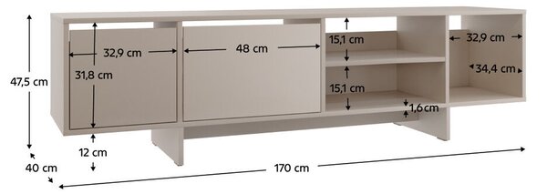 TV-asztal, kasmír, STANDO STD01