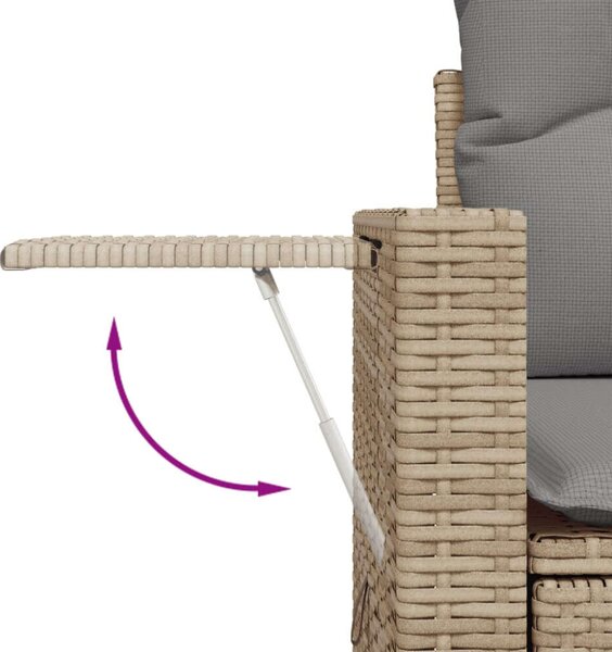 VidaXL Polyrattan Kerti Ülőgarnitúra - 11 részes - Bézs