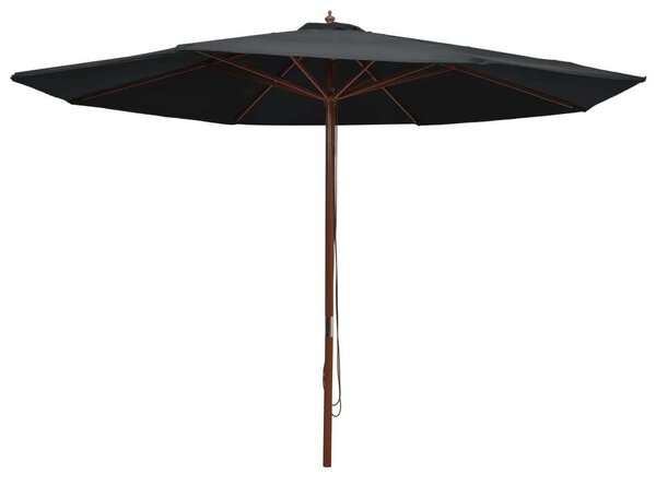 VidaXL Kültéri Napernyő - Fekete - 350 cm