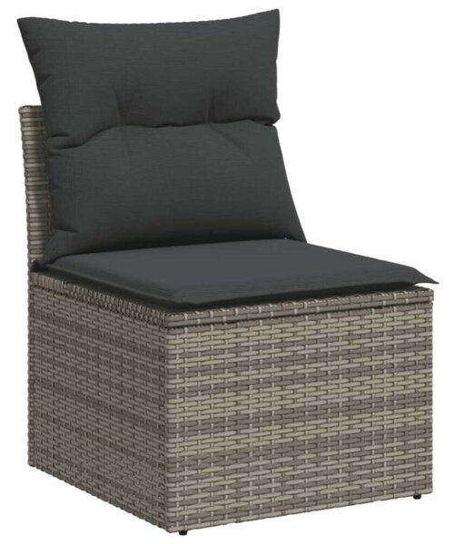 VidaXL 12 részes szürke polyrattan kerti ülőgarnitúra párnákkal