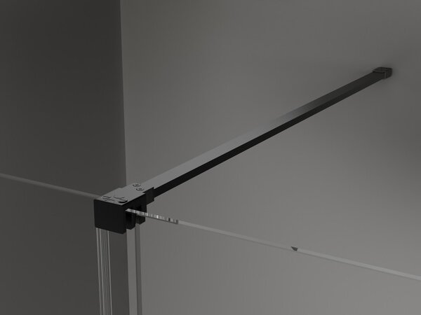 Mexen Velar 80 x 200 cm-es, átlátszó, fekete, Walk-in tolóajtós zuhanyfal - 871-080-000-03-70