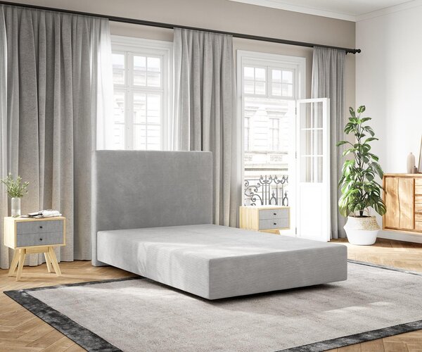 DELIFE Boxspring ágy Dream-Well 120 x 200 cm mikroszálas ezüstszürke