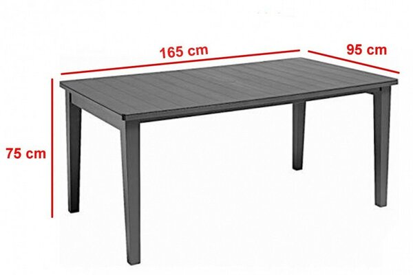 Fujuli Kerti Bútor Szett - 6+1 Szürke