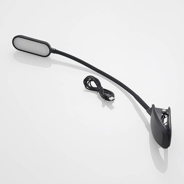 PRIOS Prios LED bilincslámpa Najari, fekete, újratölthető akkumulátorral, USB,, dimmelhető, Fekete, Dolgozószoba / Iroda, Műanyag, Modern