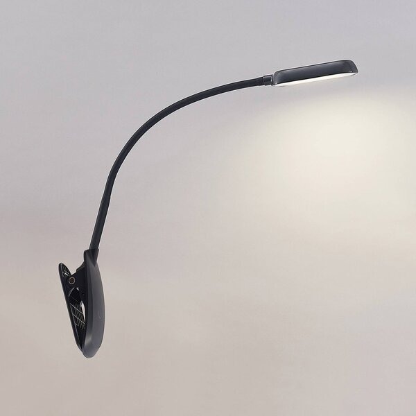 PRIOS Prios LED bilincslámpa Najari, fekete, újratölthető akkumulátorral, USB,, dimmelhető, Fekete, Dolgozószoba / Iroda, Műanyag, Modern