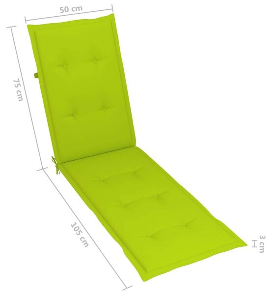 VidaXL Akácfa Napozószék - Kényelmes Kültéri Pihenőszék - 167cm
