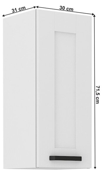 Felső szekrény, fehér, LULA 30 G-72 1F