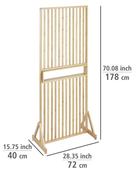 Natúr színű bambusz paraván Kailua – Wenko