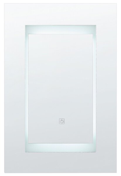 Fürdőszobai tükrös faliszekrény LED MALASPINA 40 cm 60 cm Fekete