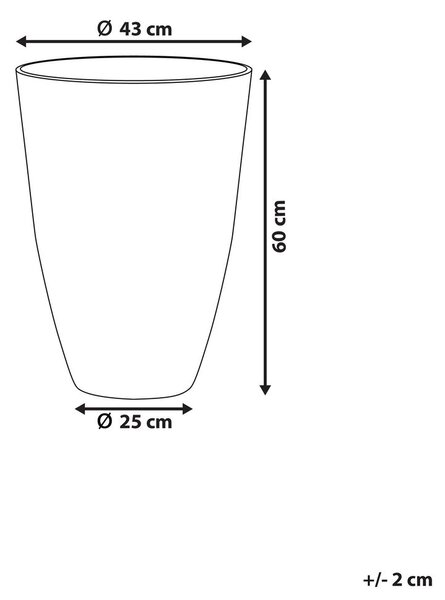 Virágcserép CAMIA 43 cm Bézs