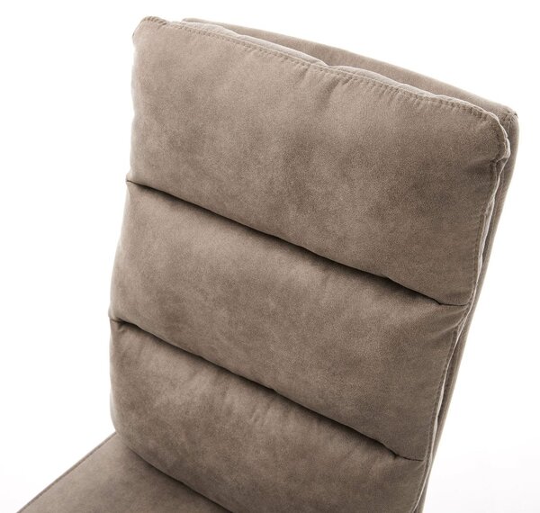 DELIFE Étkezőszék Pela-Flex mikroszálas taupe vintage étkezőszék kerek fekete zsákrugós
