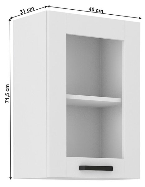 Felső szekrény, fehér, LULA 40 GS-72 1F