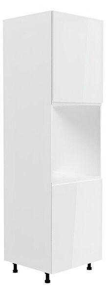 Élelmiszer szekrény, fehér/fehér extra magasfényű, bal, AURORA D60P